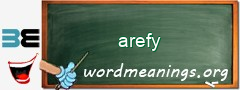 WordMeaning blackboard for arefy